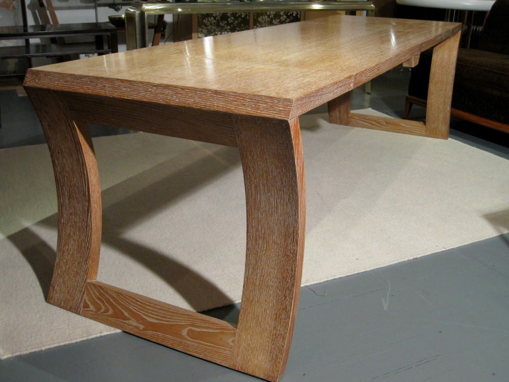 American Cerused Oak Console/Coffee Table by Karpen of California c.1949