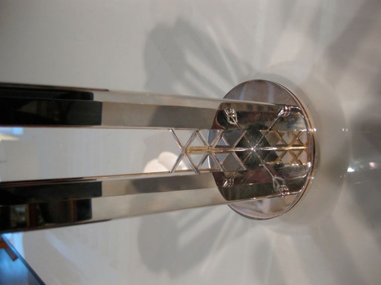 Silver Plate Pair Richard Meier Candlesticks for Swid Powell 1983