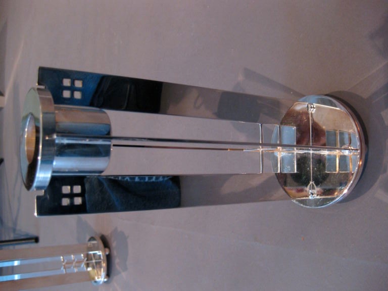 Pair Richard Meier Candlesticks for Swid Powell 1983 4