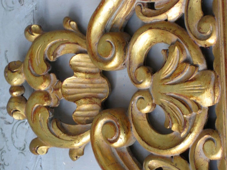 Neo-Baroque Italian Gilded Wood Mirror c.1950's