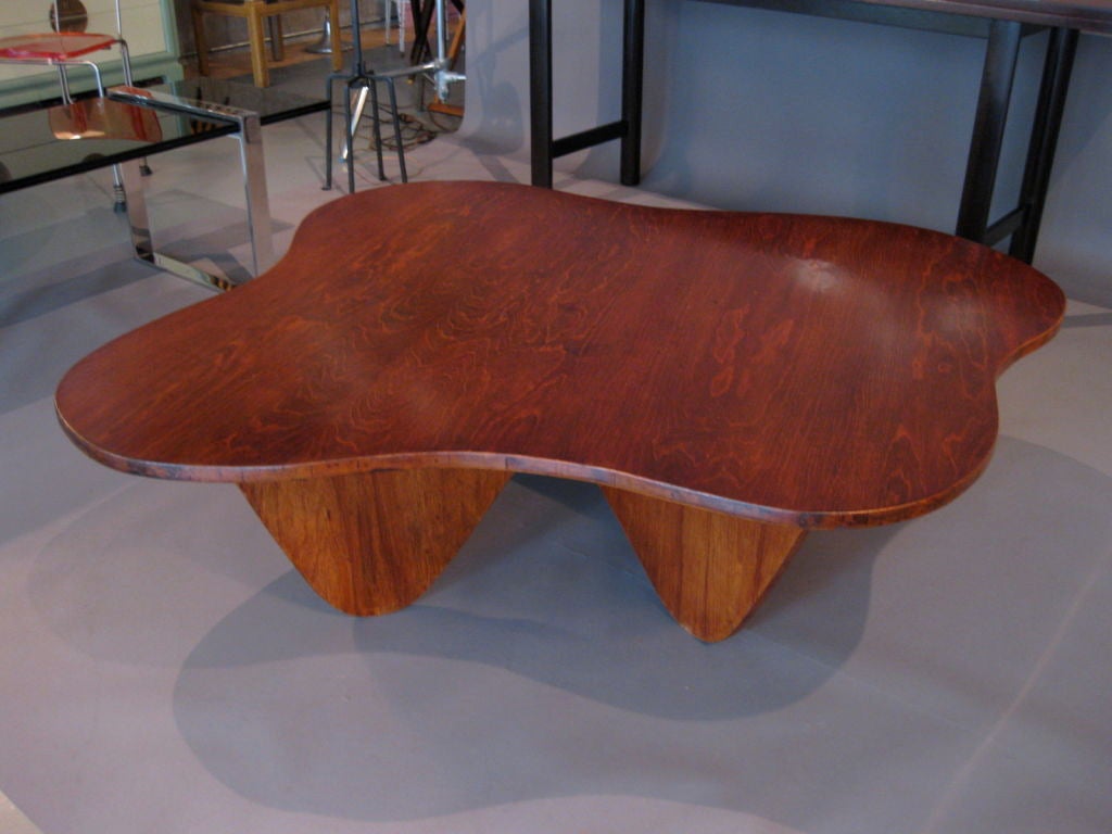 Freeform Plywood Coffee Table c.1942 Attributed to Dan Cooper