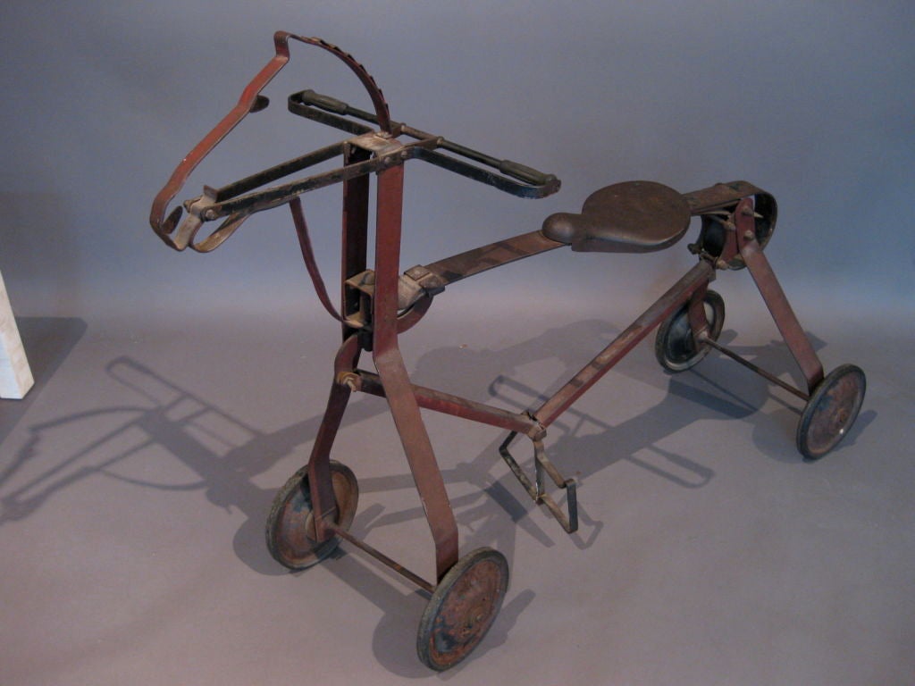 American Sculptural Steel Hobby Horse Toy made in 1936