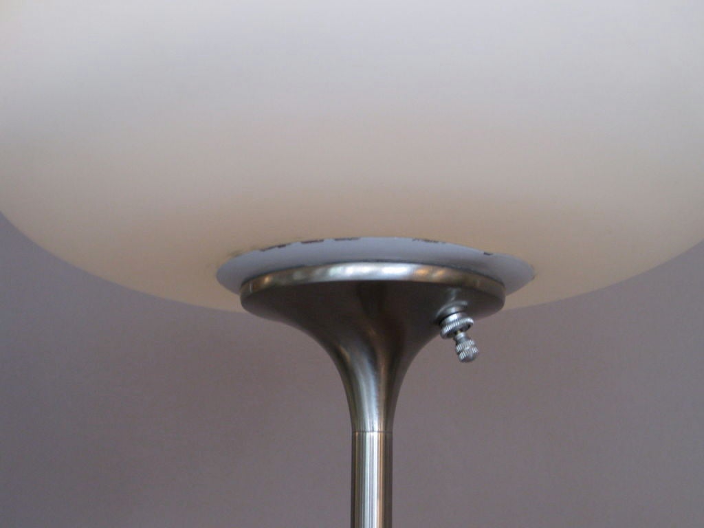 American Laurel Floor Lamp with Brushed Chrome Finish