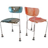 Pair Gaetano Pesce 543 Broadway Chairs mfg. in Italy 1994