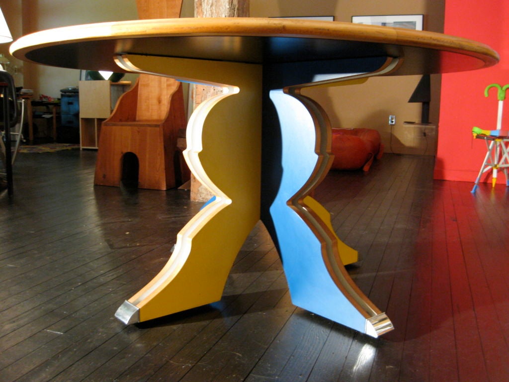 Plywood Robert Venturi Prototype Urn Dining Table for Knoll