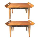 Pair of Rare Abel Sorensen Tray Tables for Knoll