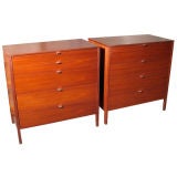 Pair of Florence Knoll Tall Dressers