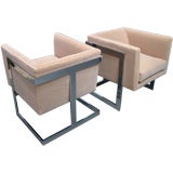 Pair 1970's Milo Baughman Lounge Chairs for Thayer Coggin