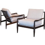 Pair 1950's Danish Lounge Chairs with Spindle Backs