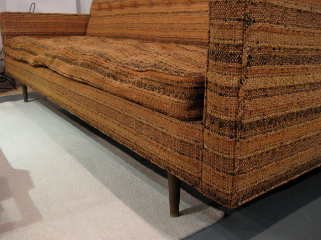 Edward Wormley Sofa with Brass Legs for Dunbar c.1950's 1