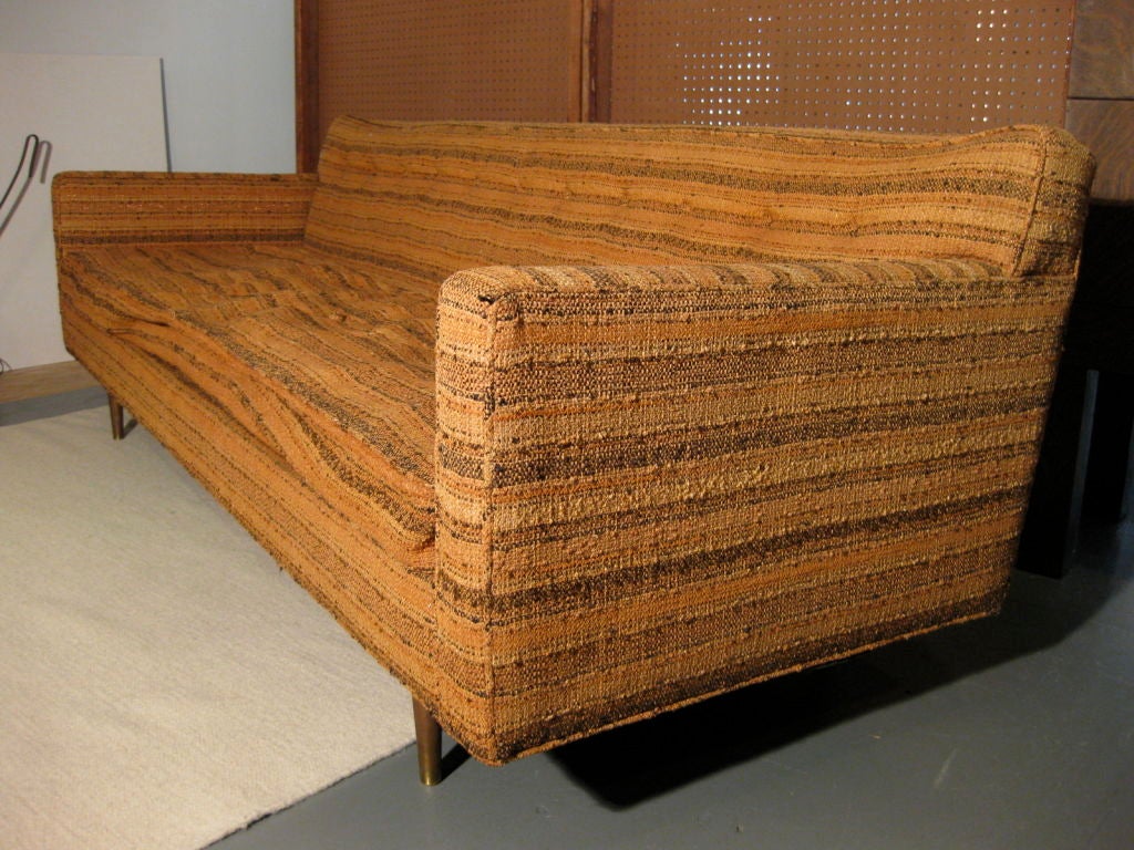 Edward Wormley Sofa with Brass Legs for Dunbar c.1950's 4