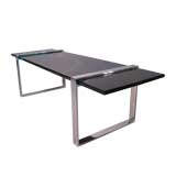 Pace Collection Stainless Steel & Glass Coffee Table