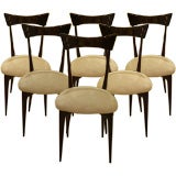 A Set of Six Mahogany Dining Chairs by Ico Parisi