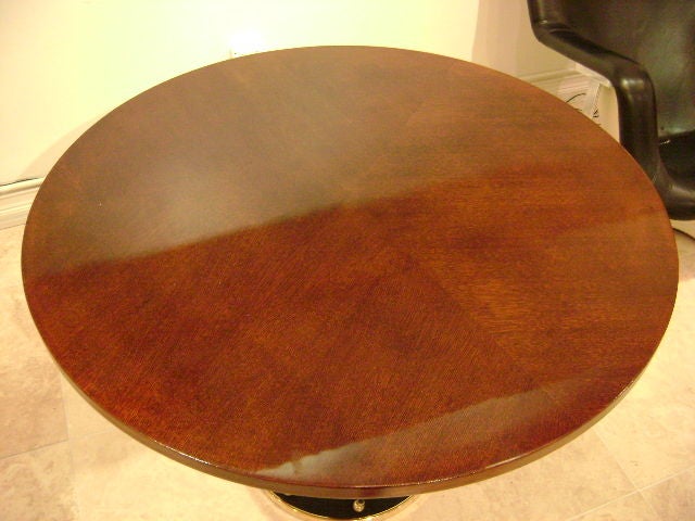 Metal A Round Adjustable Cocktail / Dining Table by Jean Royere