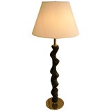 A Black Composition Floor Lamp in the style of Georges Jouve