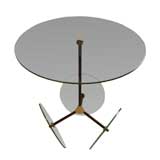 A Round Glass Modernist Occasional Table