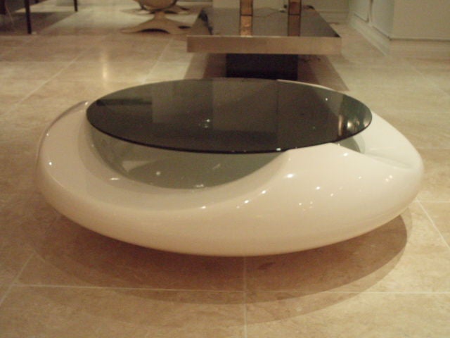 A Round Molded Plastic Cocktail Table by Astarte