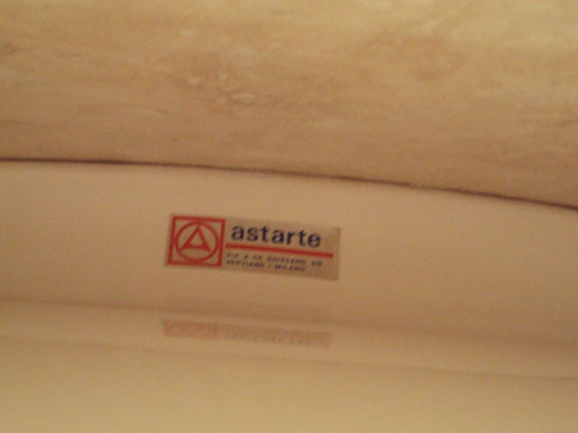 Italian A Round Molded Plastic Cocktail Table by Astarte