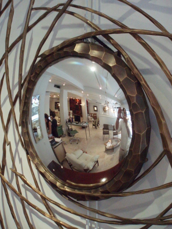 A Large Scale Convex Wall Mirror by Herve Van der Straeten In Excellent Condition In New York, NY