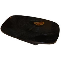 A Cocktail Table in Black Lacquer by Fernand Dresse