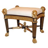Empire Style Stool with Lions' Heads