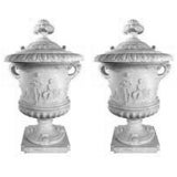 Pair of Marble Urns