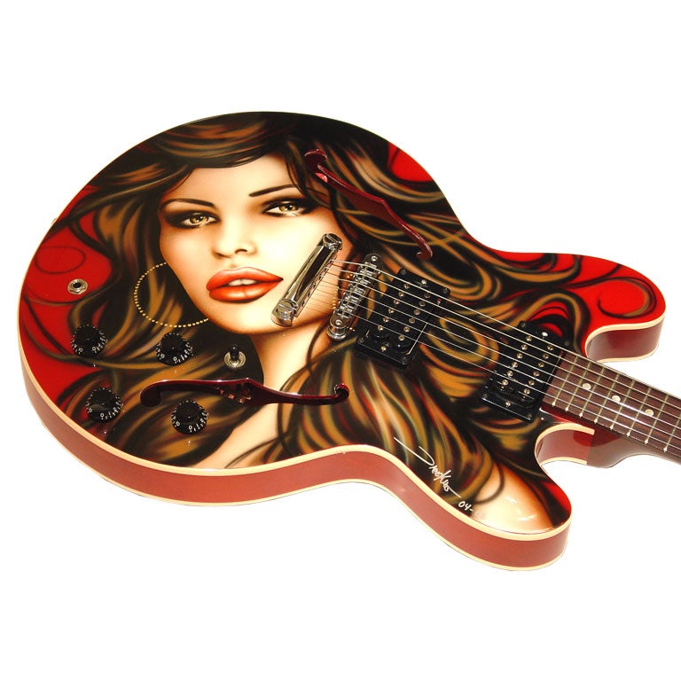 "Back Stage" by Jennifer Janesko;  Gibson ES-335