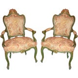 Pair of Dutch Royal Rococo Style Fauteuils
