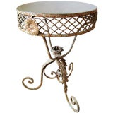Vintage Garden table with mirrored plateau