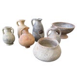 Antique Collection of 6 small Etruscan Vases