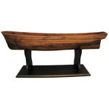 Vintage Wood Boat on Stand