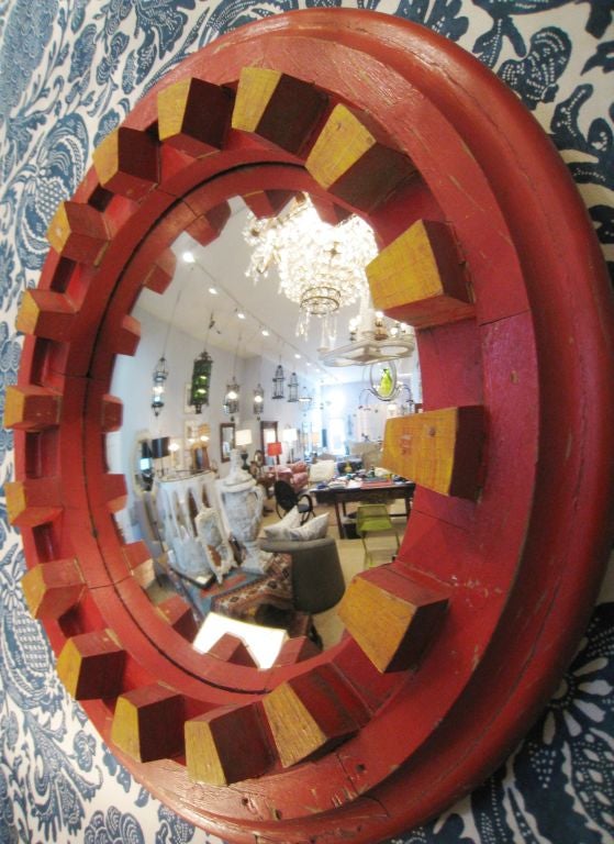 Wood Convex Mirror For Sale