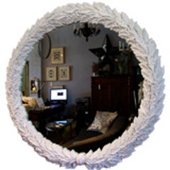 Gesso over carved Wood Mirror. Three Mirrors Available. 4