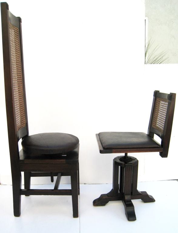 Wood Set of Physician and Patient Examination Chairs