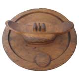 Large Hand Carved Primative Wooden Box