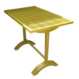 French Perforated Metal Dining Table French Perforated Metal Dining Table