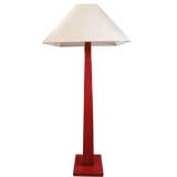 Red Analine Floor Lamp