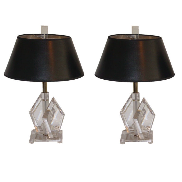 Cool pair of Lucite Lamps