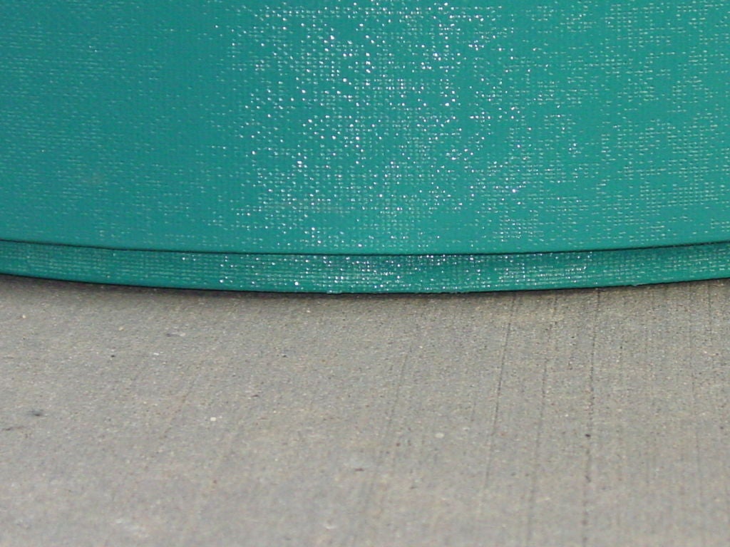 American Lacquered Grasscloth Drum Table