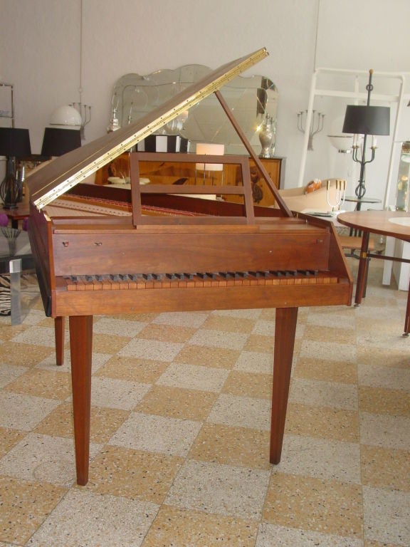 Mid-20th Century Vintage Harpsichord in Custom Walnut Case