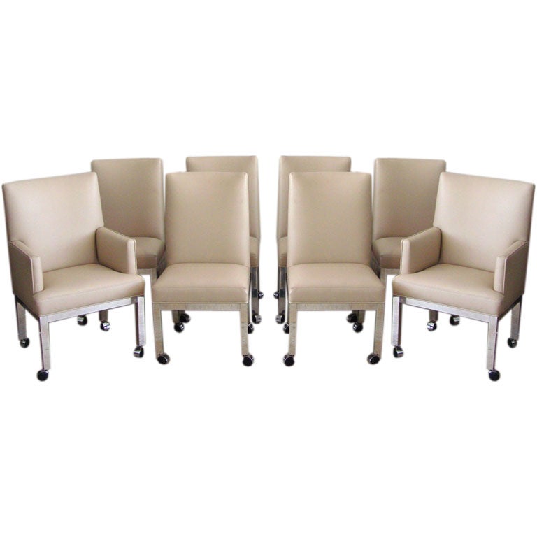 Set of Eight Dining Chairs by Directional
