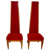 Glamorous Tall Back Hollywood Regency Chairs