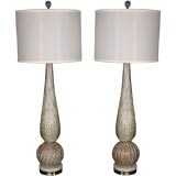 Pair  of Vintage Barbini  MuranoTable Lamps