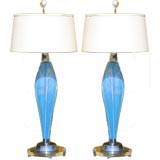 Pair of Seguso Murano Lamps