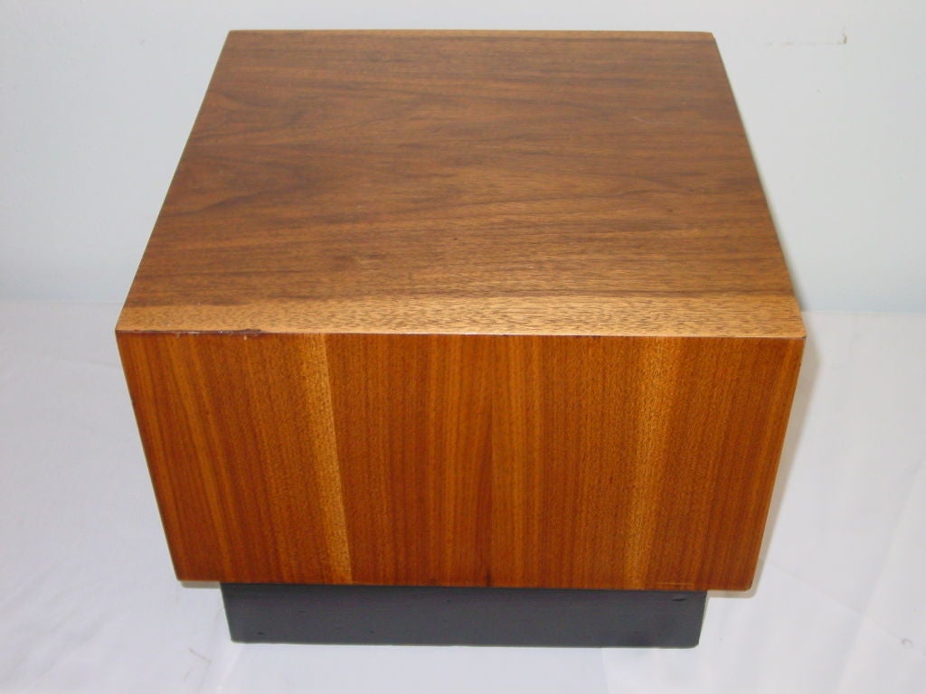 Walnut Group of Four Milo Baughman Cube Tables