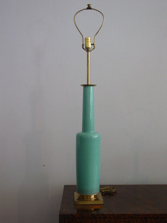 American Turquoise Pottery Lamps