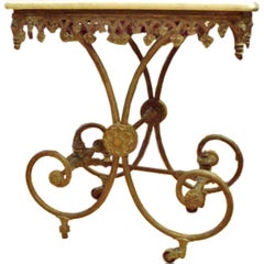 Rare small French boucherie table