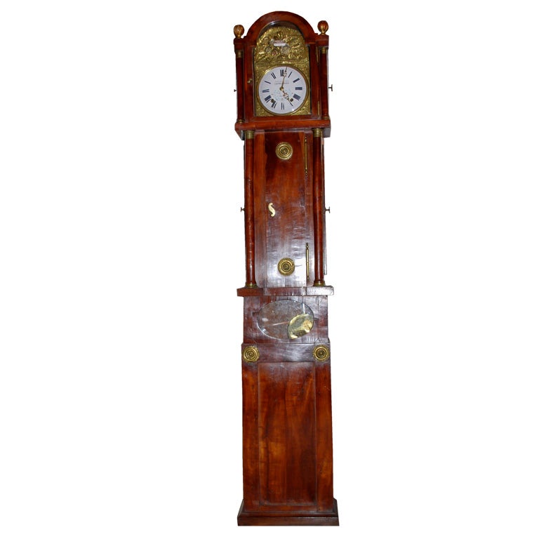 French yew wood Horloge clock at 1stDibs