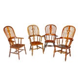 Antique Collection of  broad arm windsor chairs
