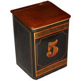 English tea tin with mahogany top